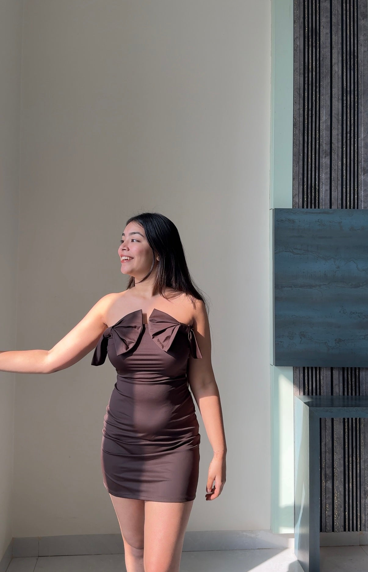 Cocoa Bow Dress - ODDNY