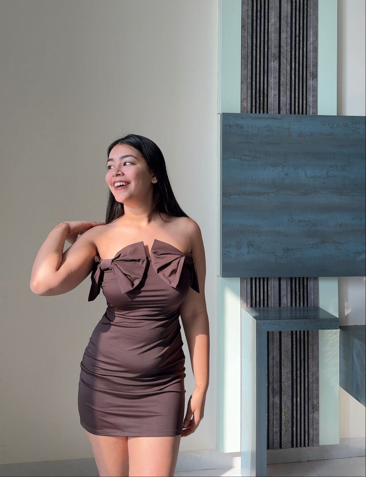 Cocoa Bow Dress - ODDNY