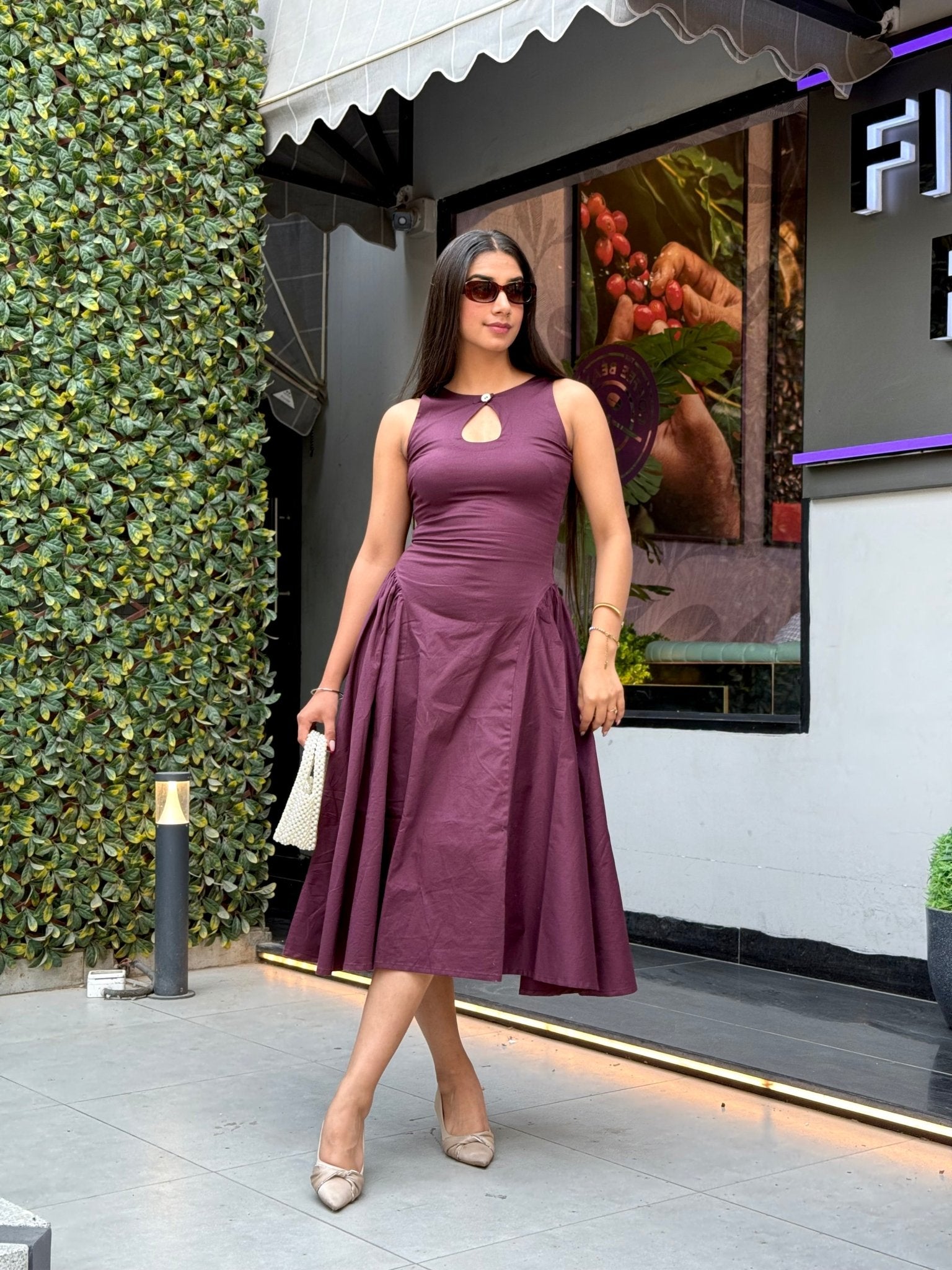 Moonlight Wine Dress - ODDNY